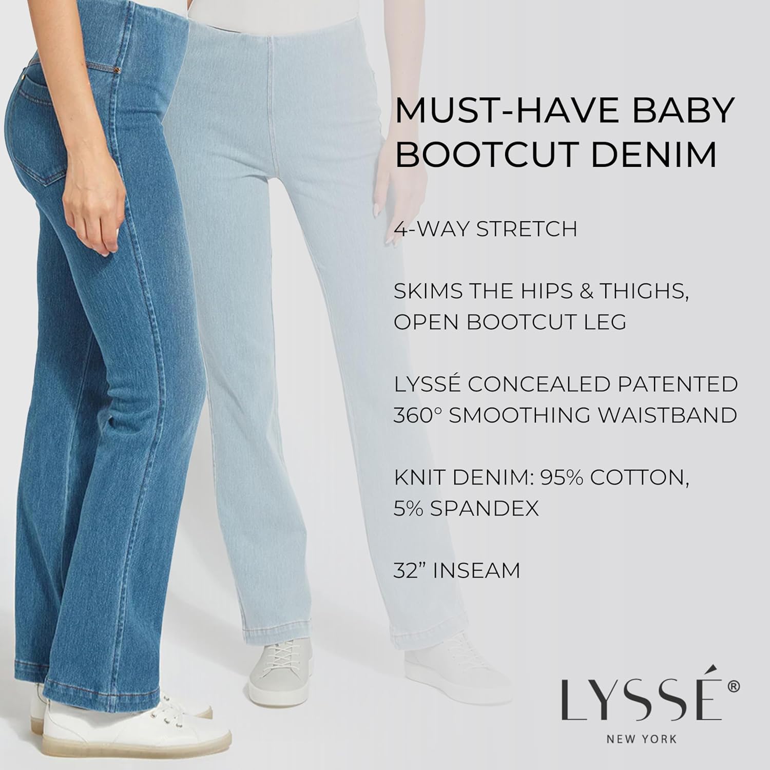 Lyse - Soft Stretchy Bootcut Jeans That Suit You