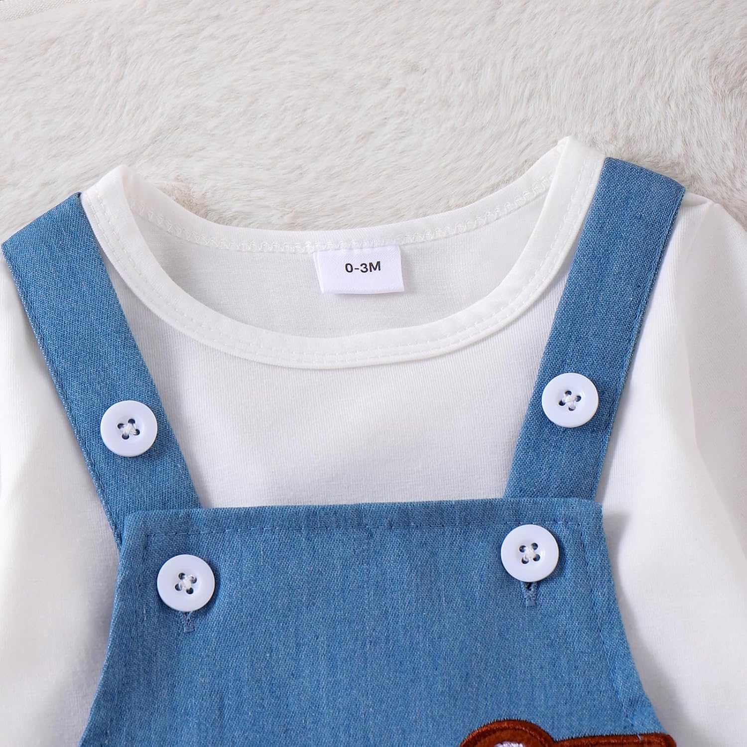 Preemie Bearpermit Child Outfit T-Shirt Pants Set with Soft Fabric