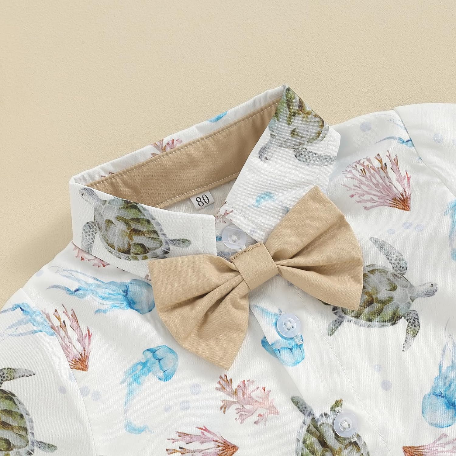 Licupiee Toddler Boys Ocean Print Shorts Sets