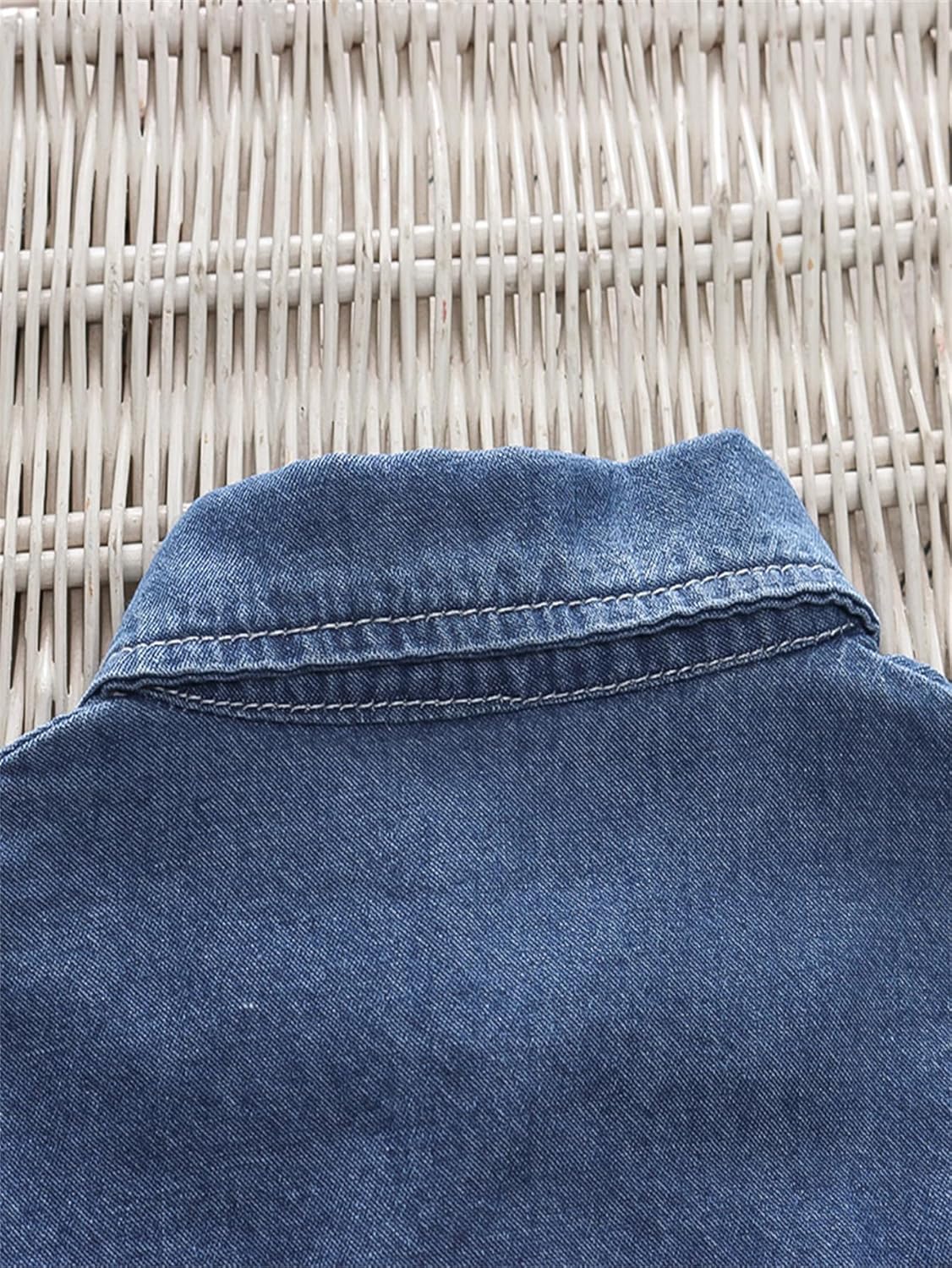 WIAINIBI Baby Boys Denim Gradient Set