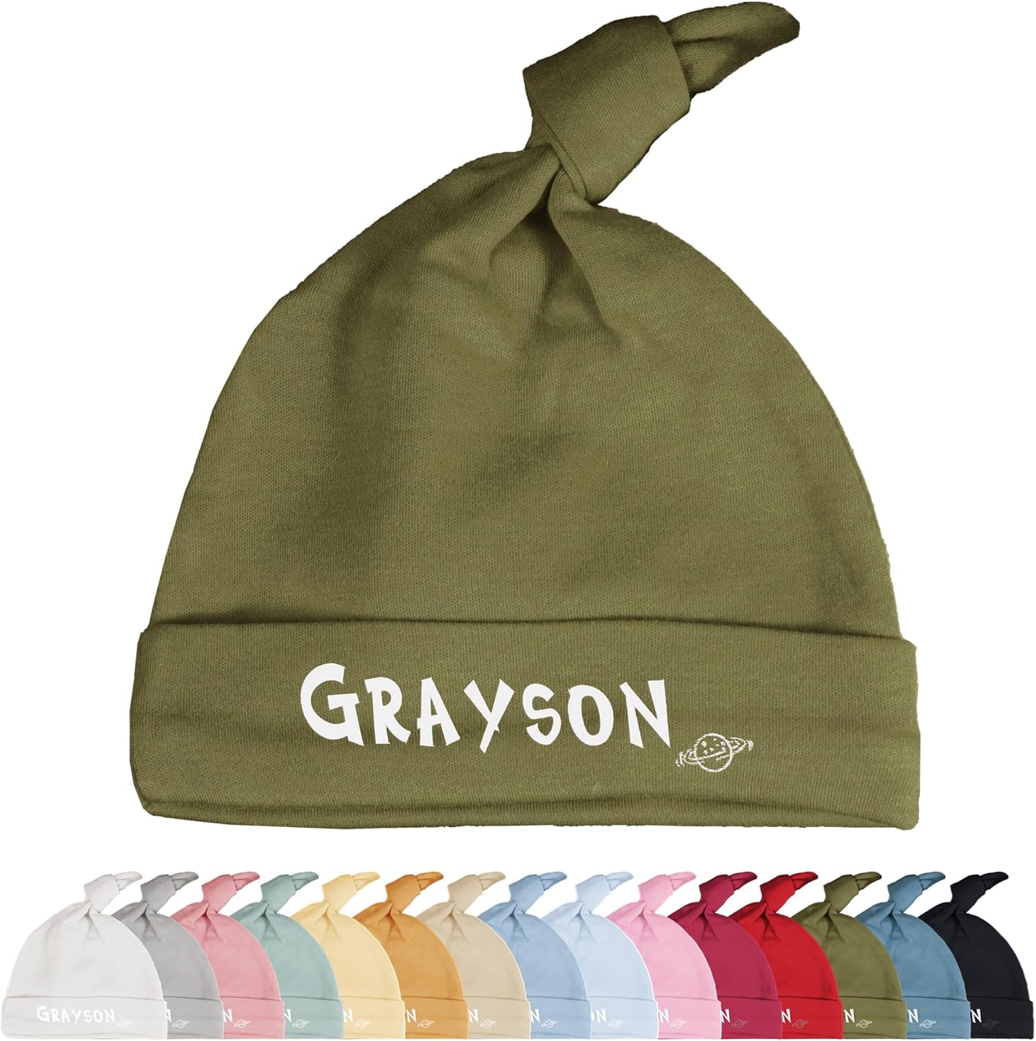 Personalized Baby Hat with Embroidery for Newborns