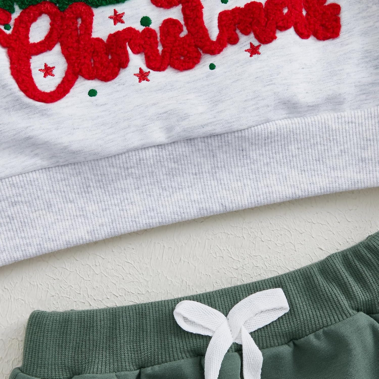 Cozy Christmas Sweater Top Pants Set for Baby Boys