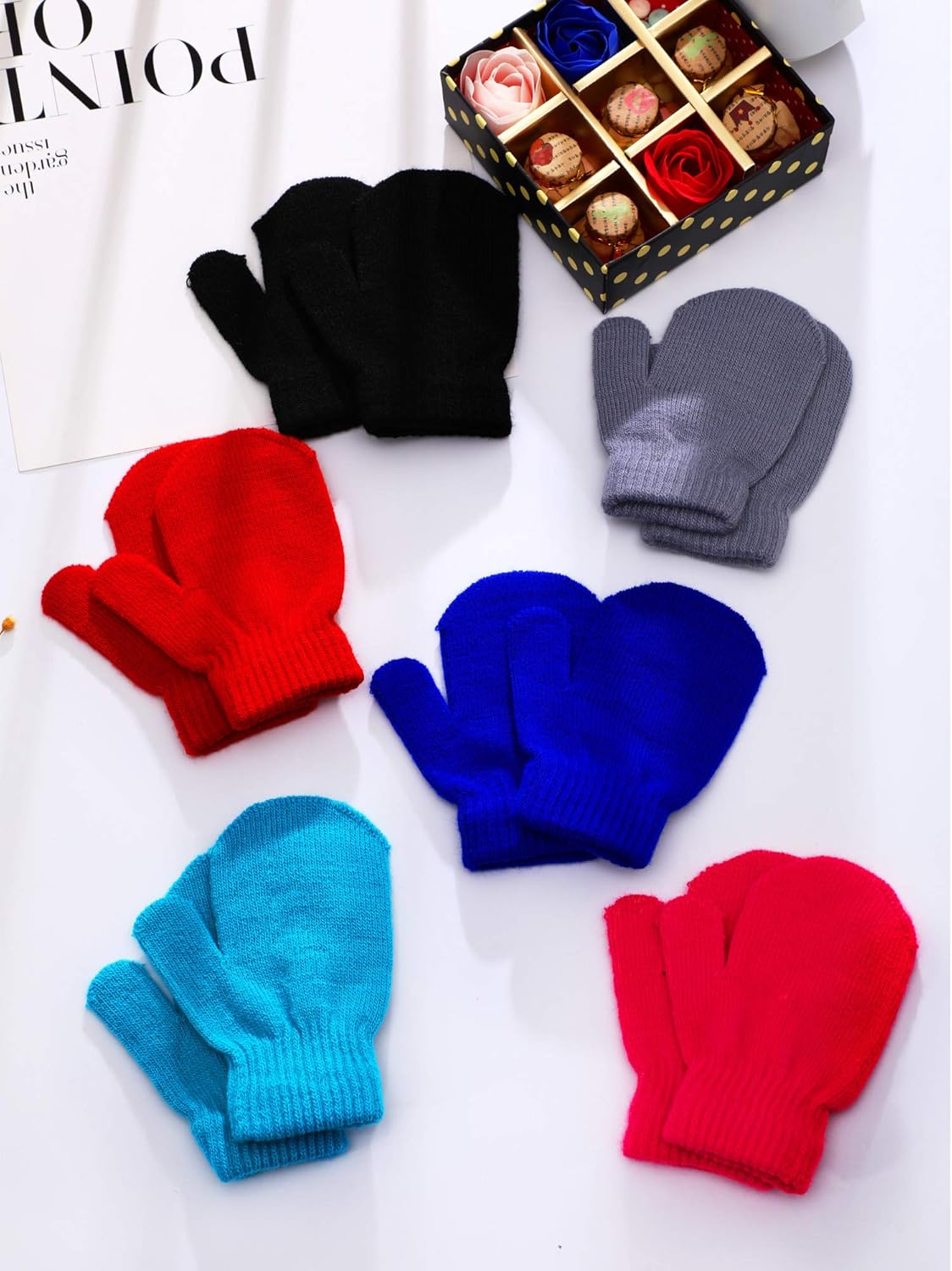 Sumind Knitted Toddler Mitten Gloves