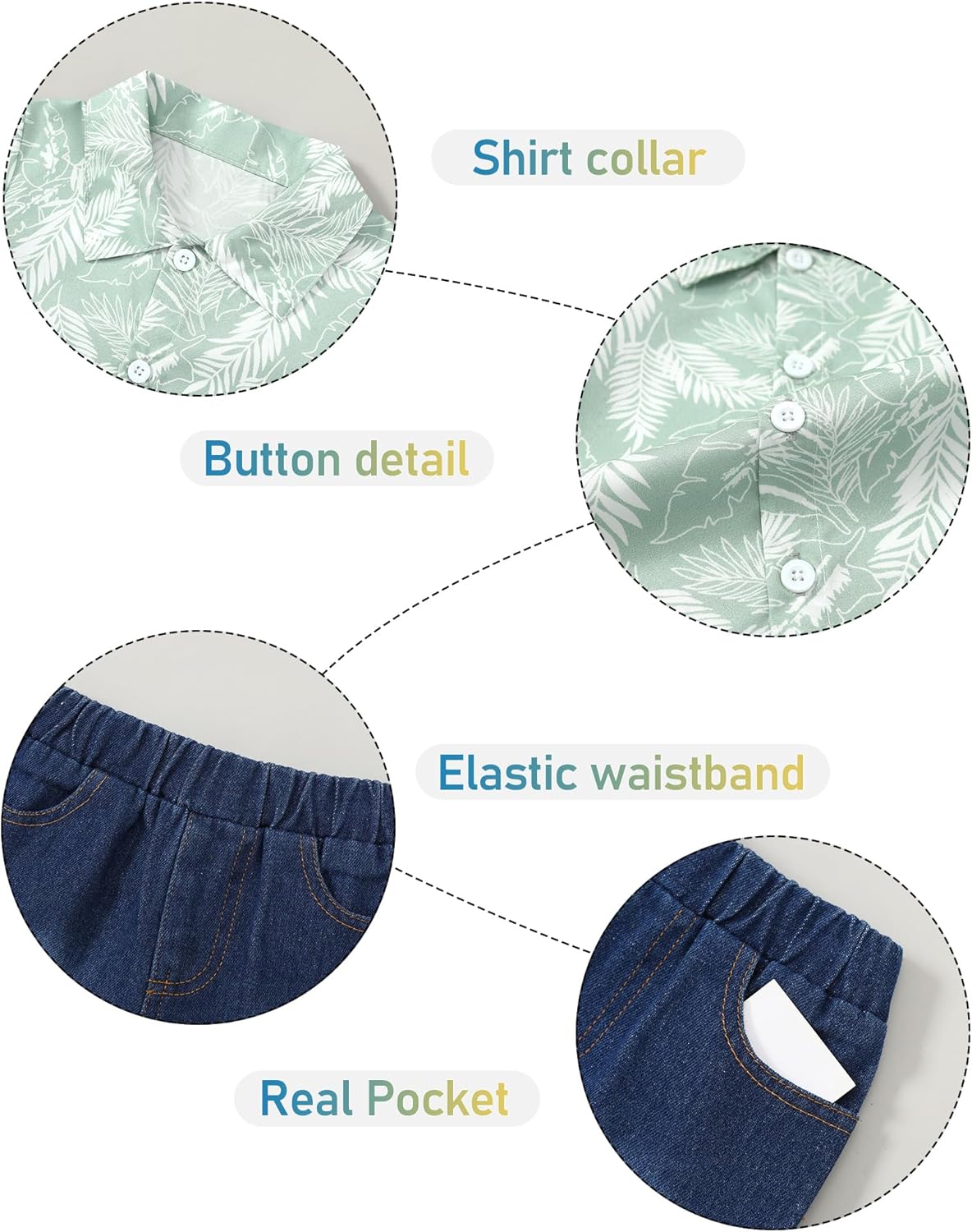 CocoRARA Toddler Baby Boy Summer Beach Outfits