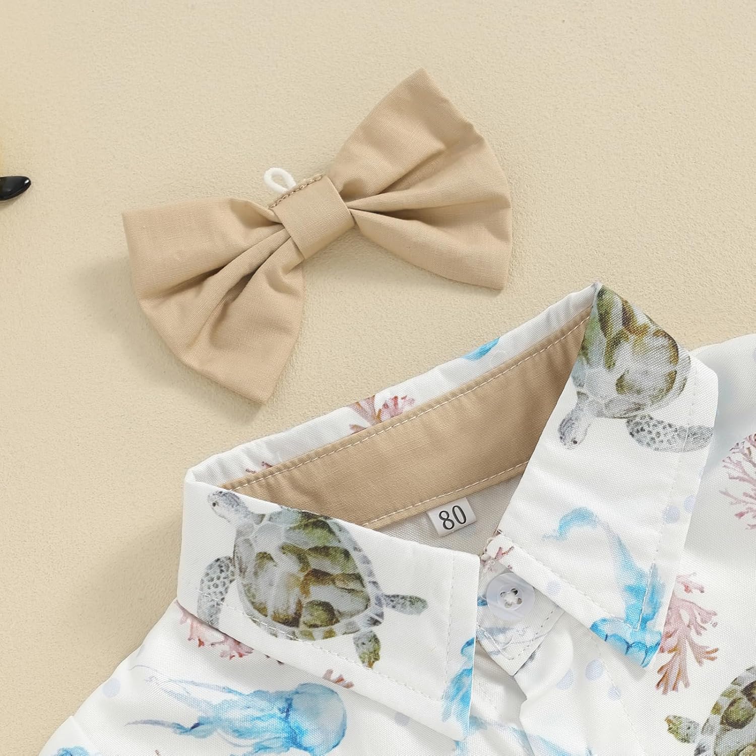Licupiee Toddler Boys Ocean Print Shorts Sets