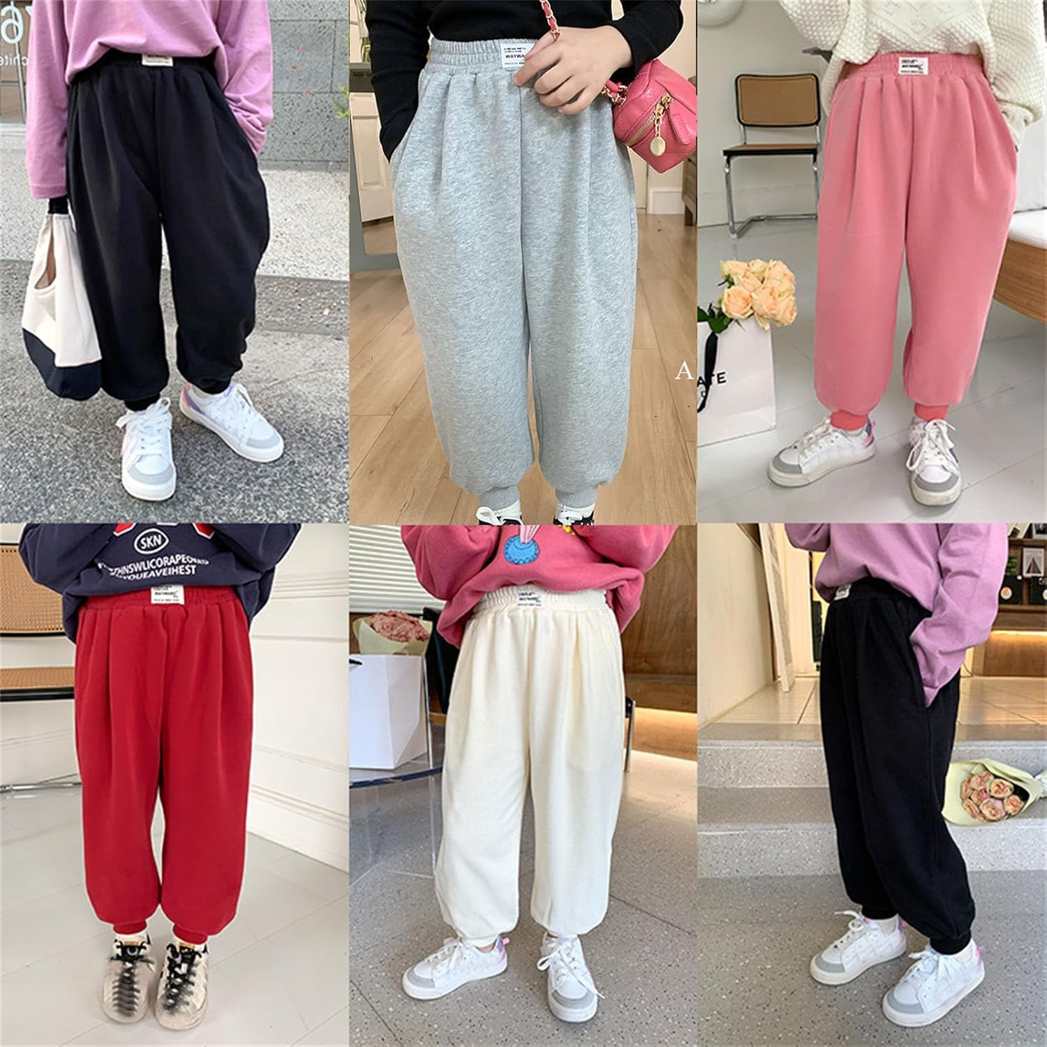 Kids Casual Pants Comfortable Durable Boys Girls Size