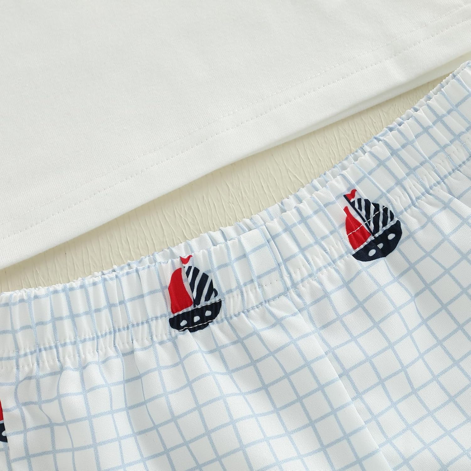 Bagilaanoe 4th of July Toddler Boy Sailboat Outfit
