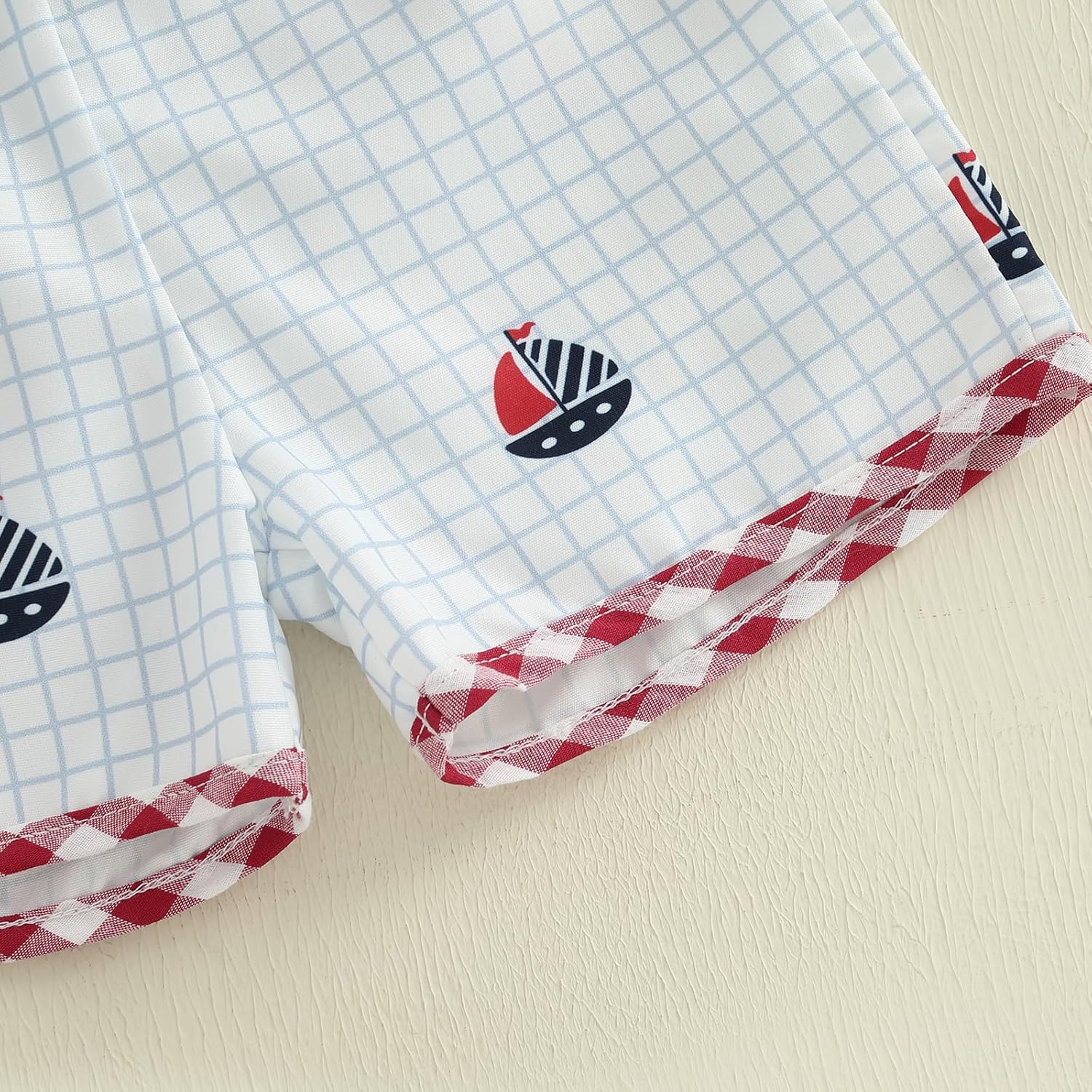Bagilaanoe 4th of July Toddler Boy Sailboat Outfit