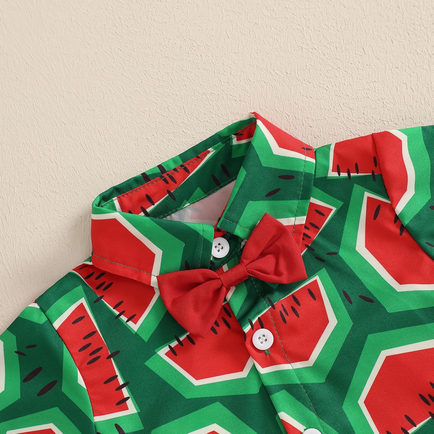 Relaxed Toddler Boys Outfit with Watermelon Print Set