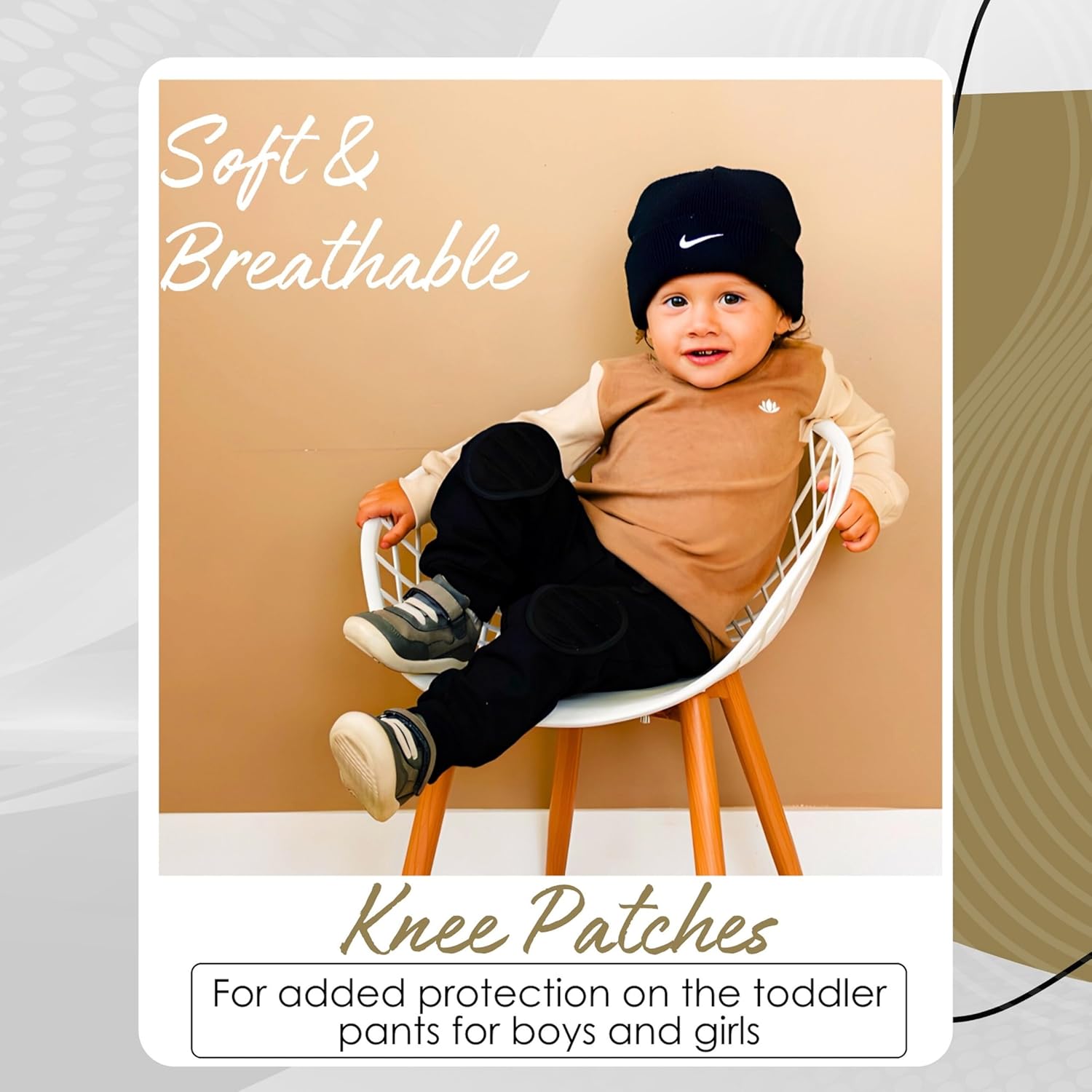 Safe andComfortable Viscose Toddler Pants with Knee Protection