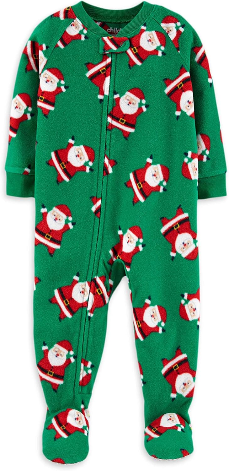 Carters Little Boys Toddler Santa Blanket Sleep Pajamas - Soft Cozy