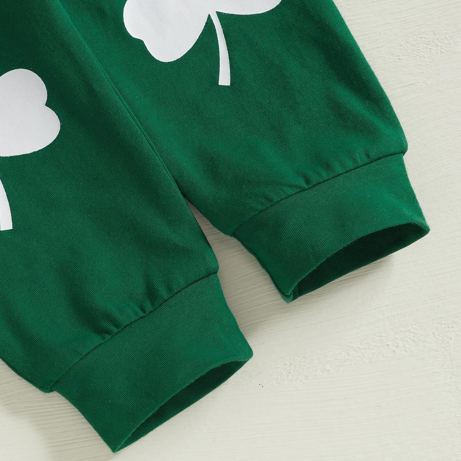 My First St Patricks Day Baby Boy Outfit - Clover Print Romper Pants Set