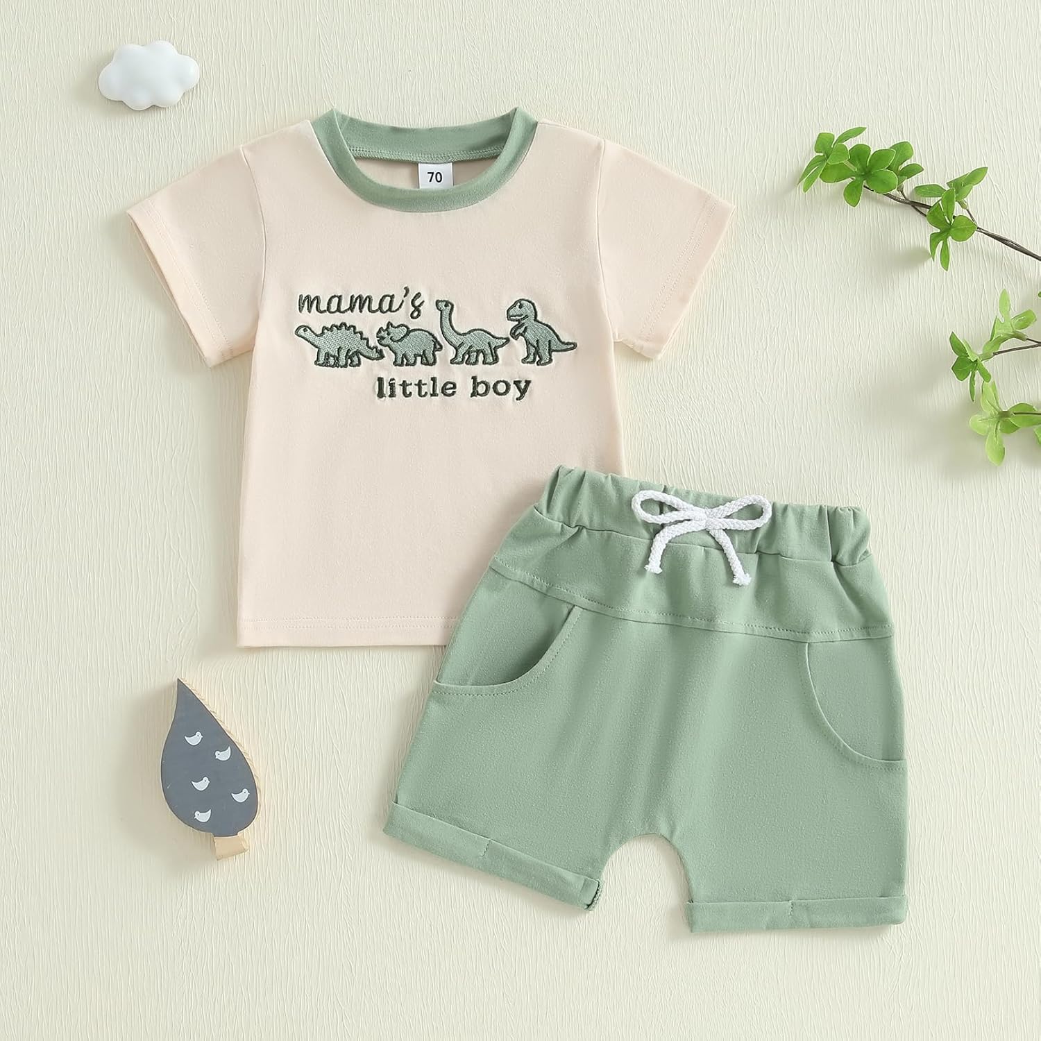 Afunbaby Baby Boy Dinosaur Print Short Set