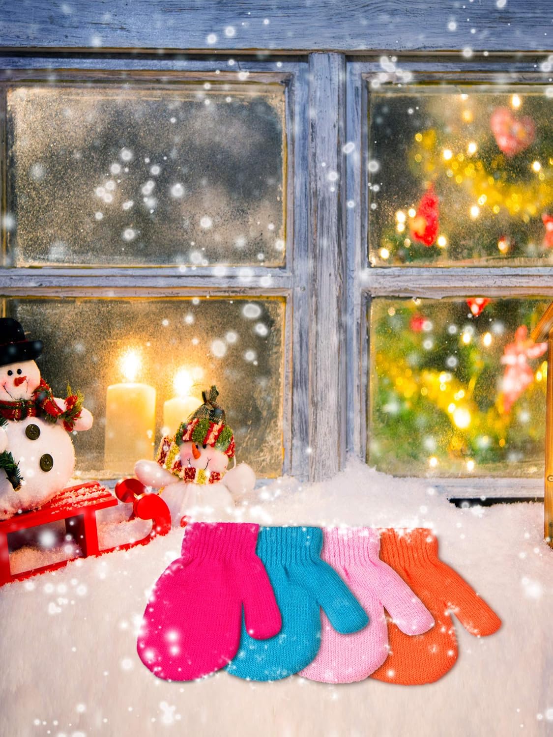 Sumind Knitted Toddler Mitten Gloves