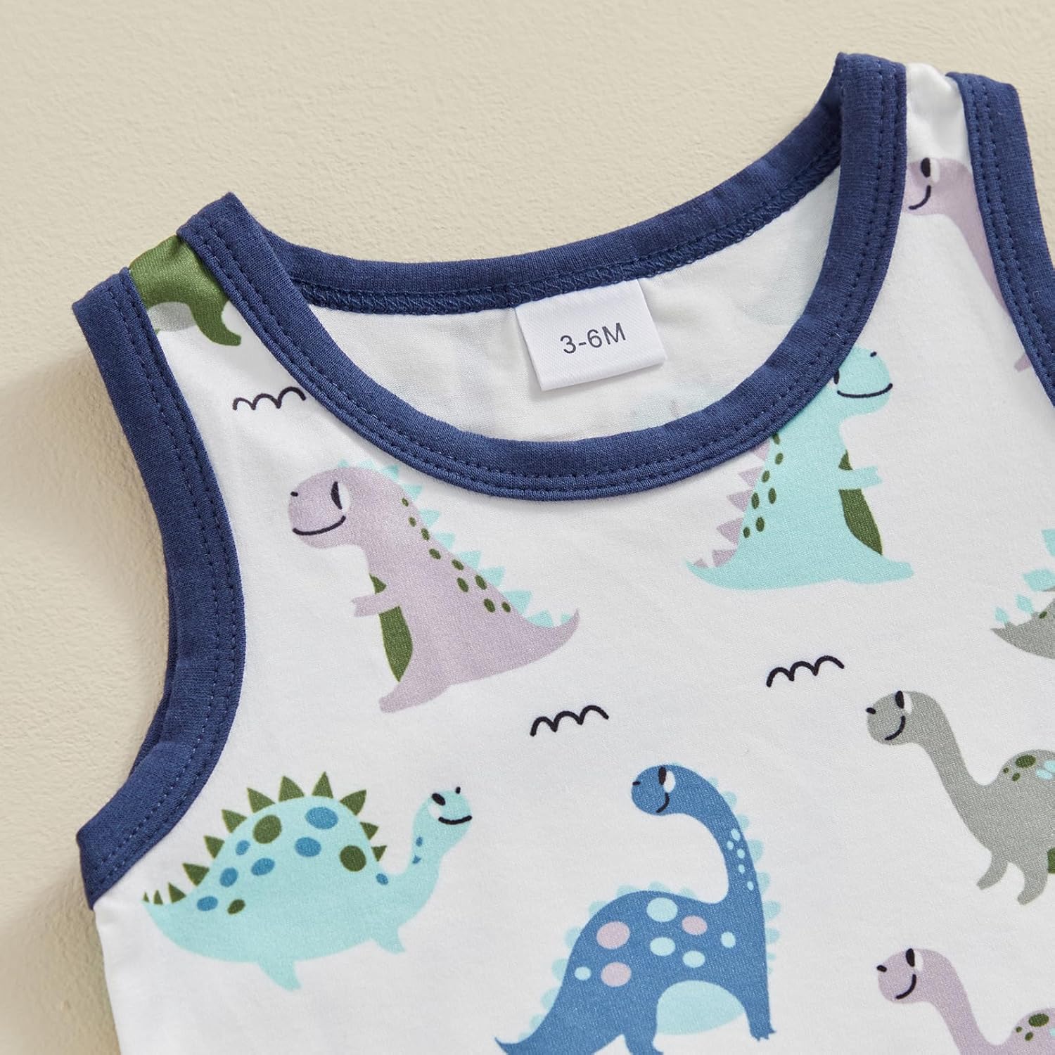 Sasaerucure Dinosaur Tank and Shorts Set for Baby