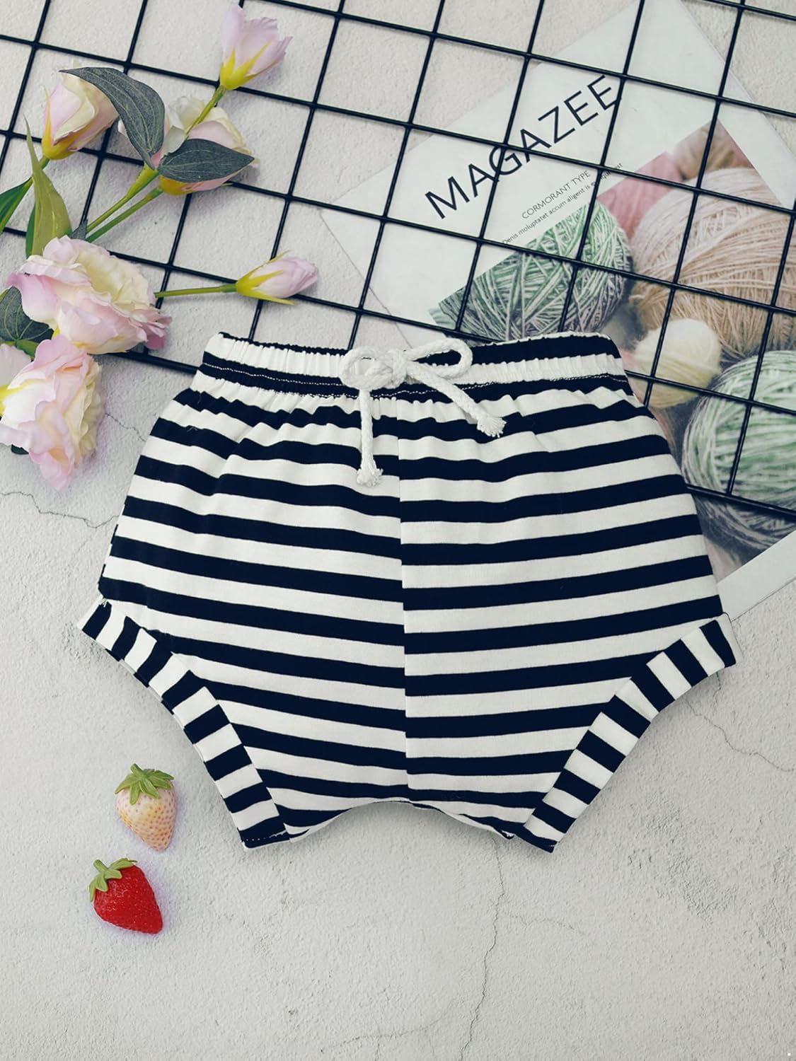 Venjoe Baby Boys Striped Drawstring Bloomers