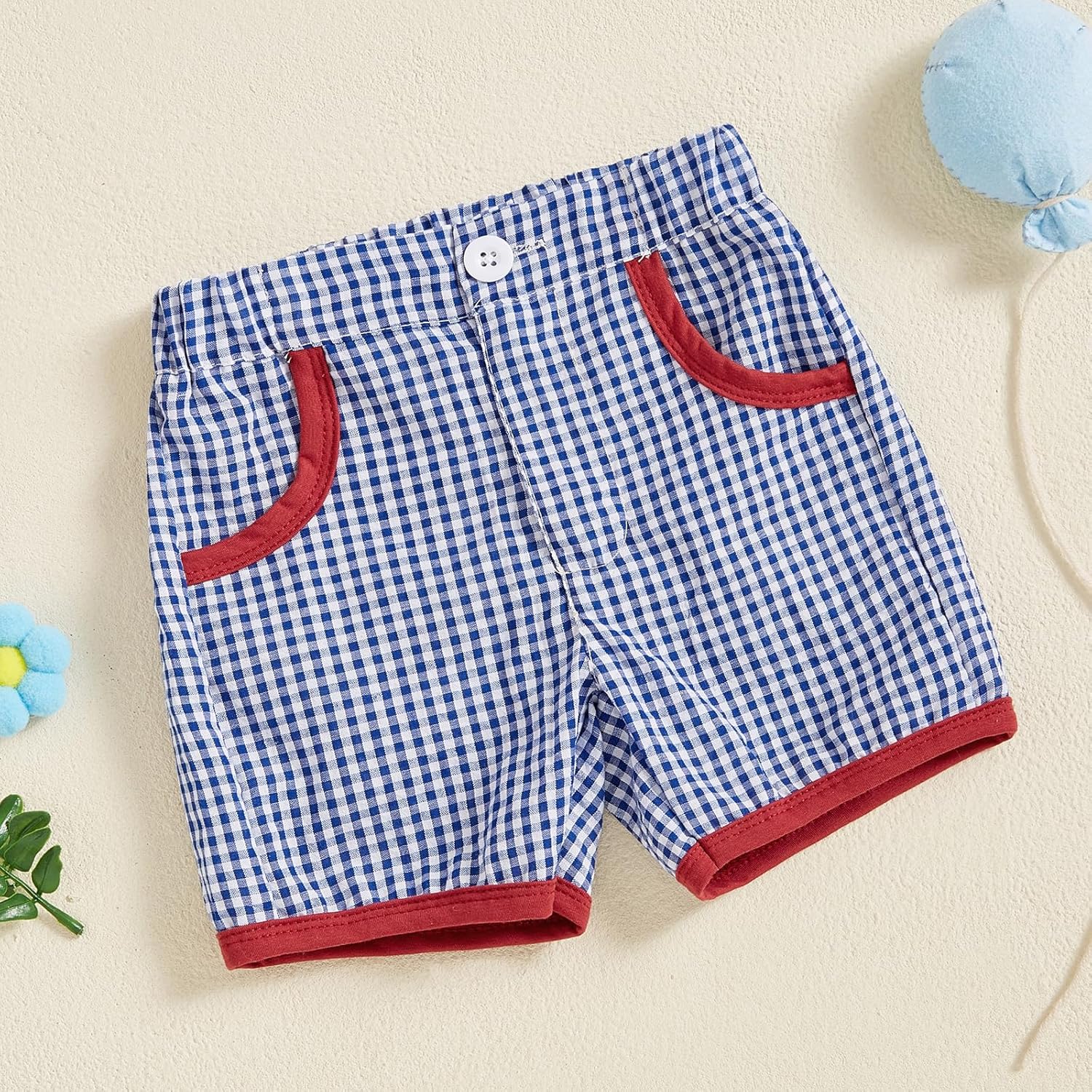 Toddler Baby Plaid Shorts for Boys and Girls