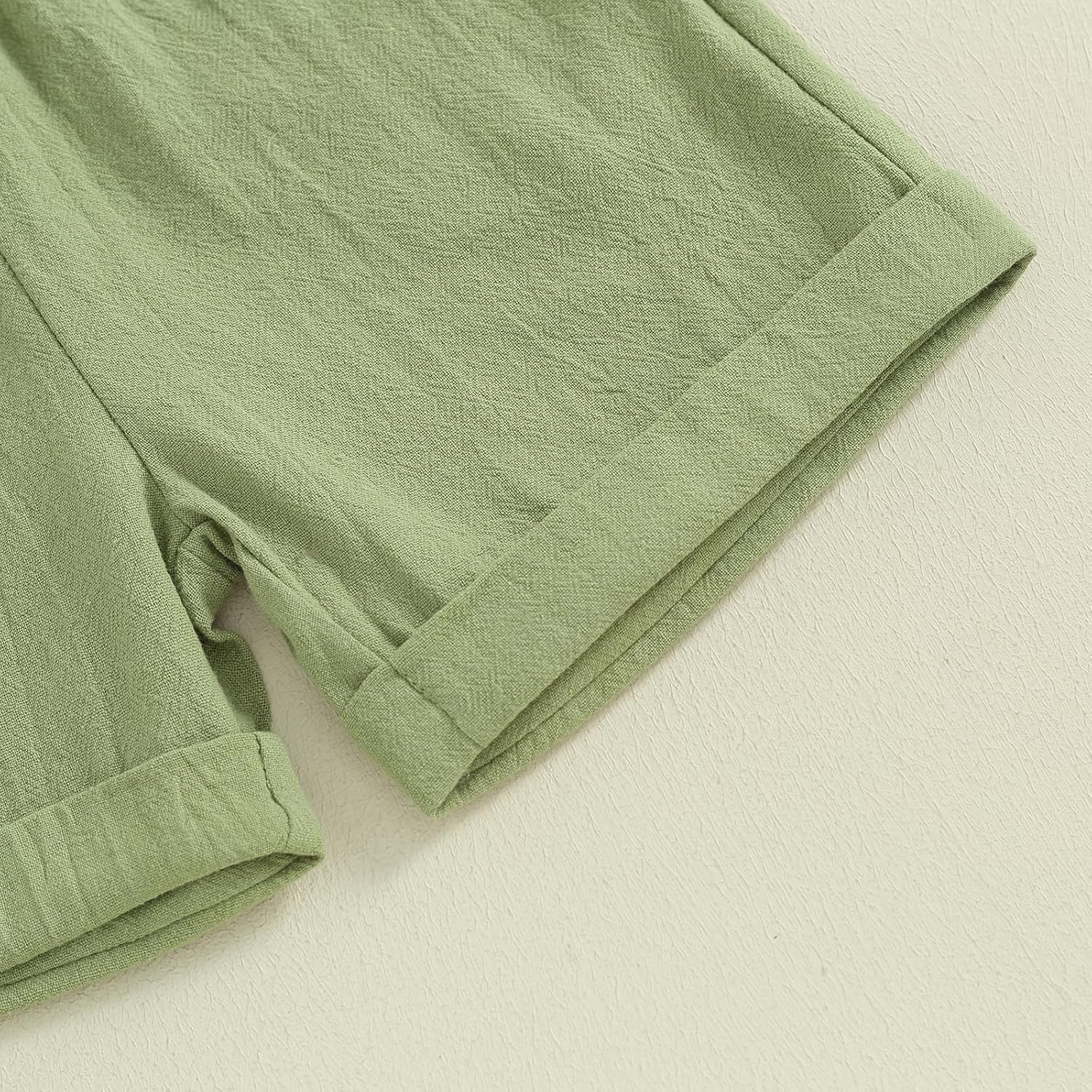 Karuedoo Toddler Baby Boy Cotton Linen 2 Piece Set
