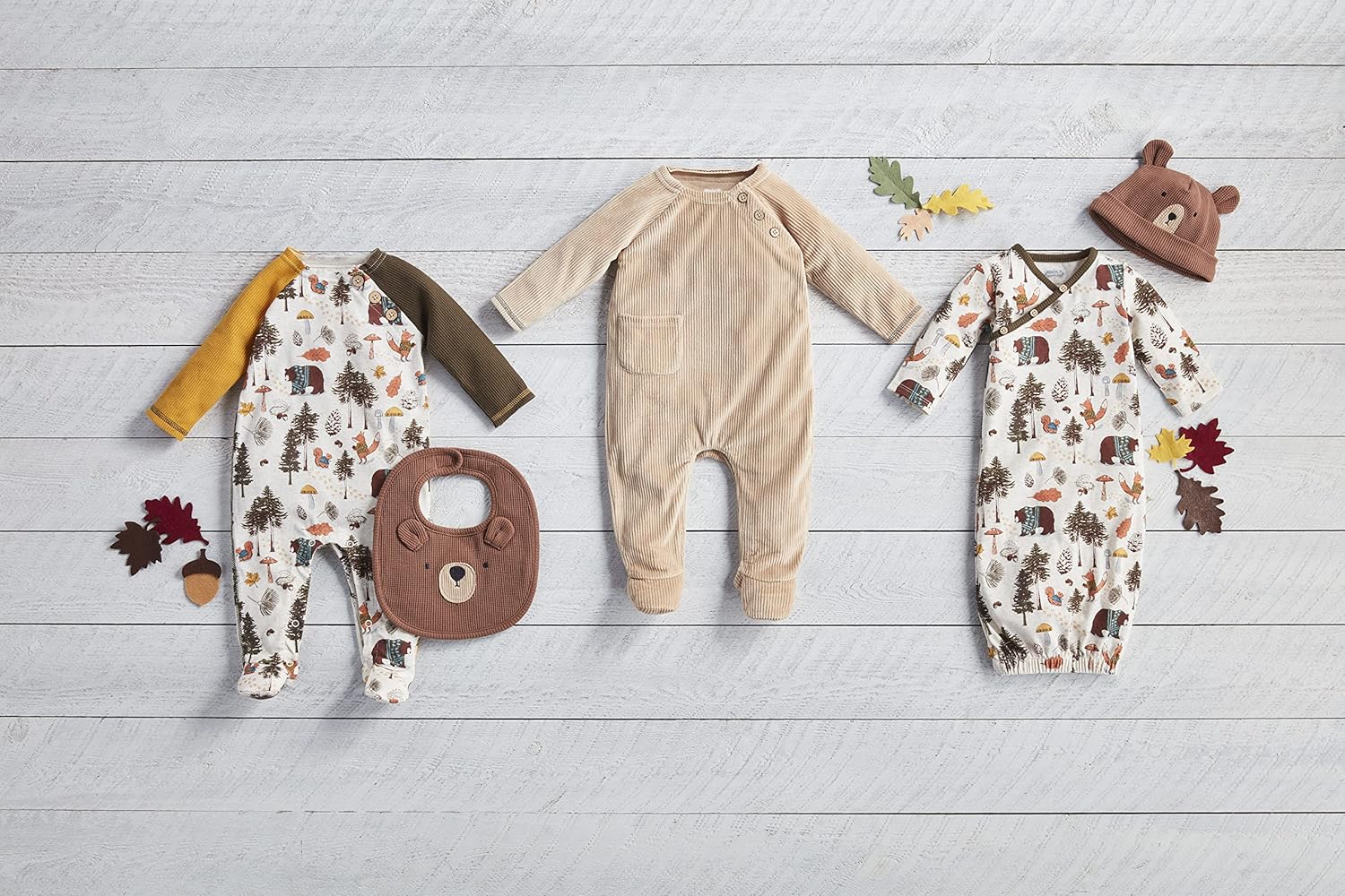 Mud Pie Baby-Boys Forrest Sleeper With Bib Set