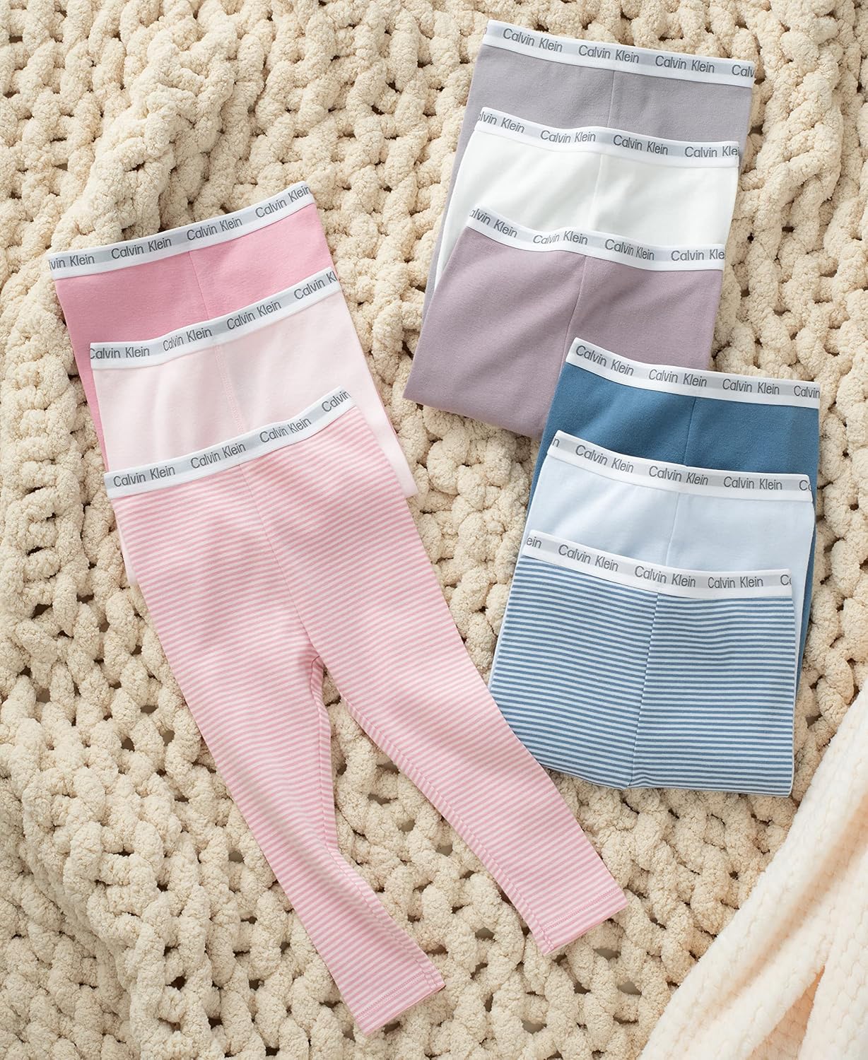 Calvin Klein Baby Boys 3-Pack Cotton Pants Ultra-Soft Comfortable Fit