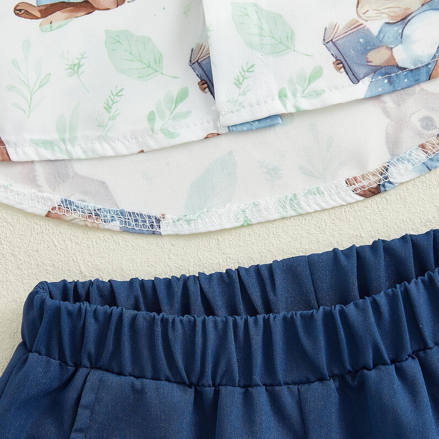 Easter Outfit Toddler Boy Button Down Shirt Shorts Set