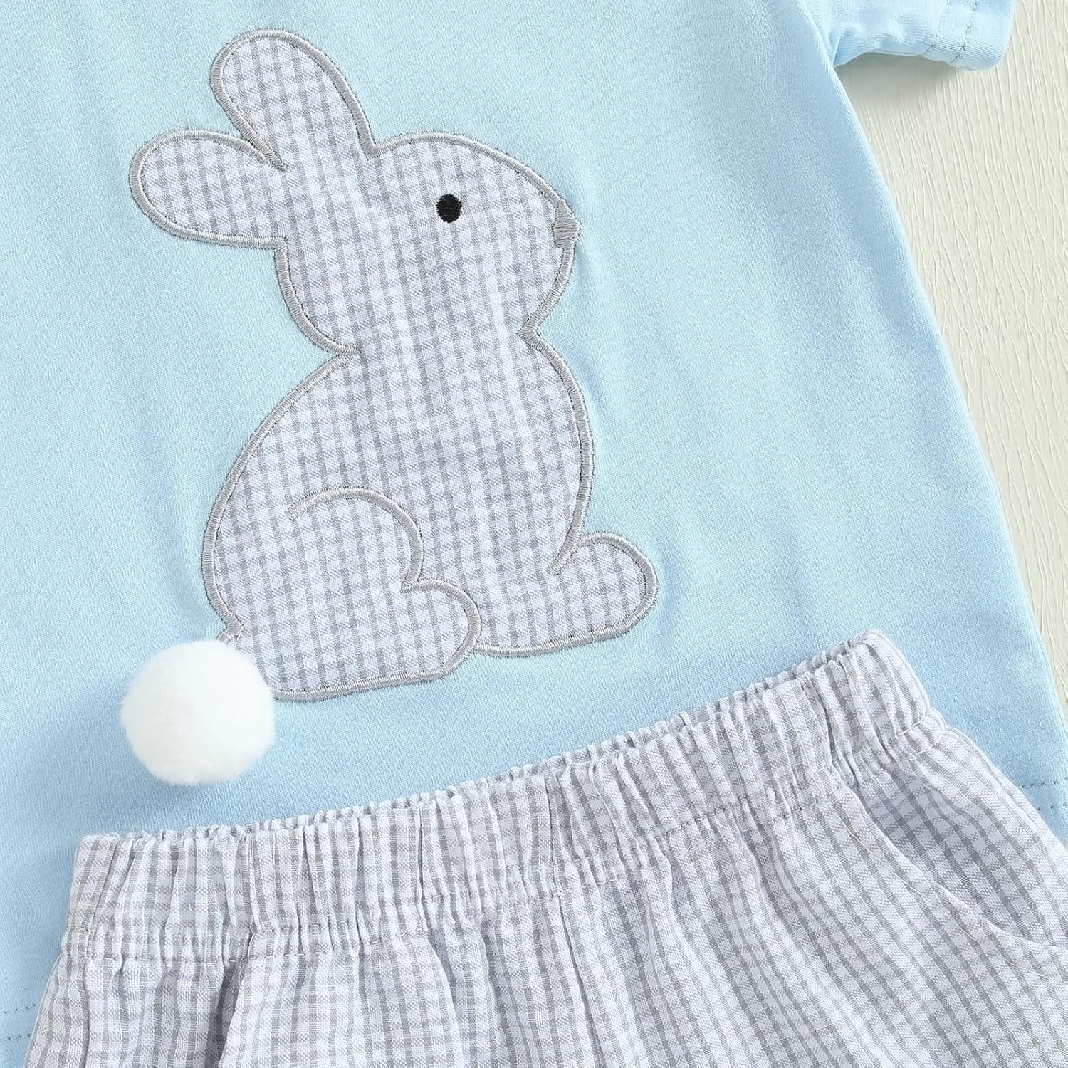 Baby Boy Easter Set with Bunny Carrot Embroidery