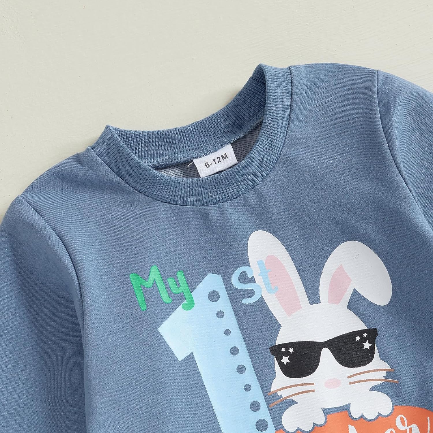 Aopwsrlyi My First Easter Baby Boy Outfit - Soft 95 Cotton 5 Polyester Set