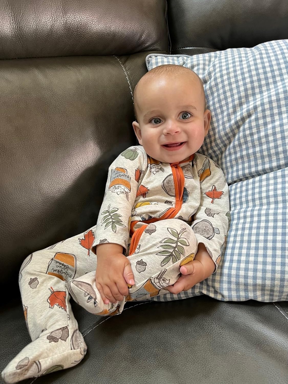 Meet Mud Pie Baby-Boys Pumpkin Spice Sleeper 0-3 Months