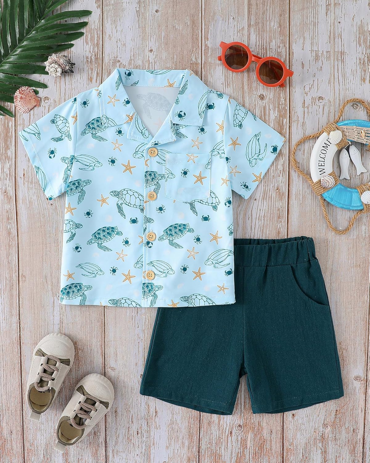 YALLET Toddler Boy Clothes Summer Set